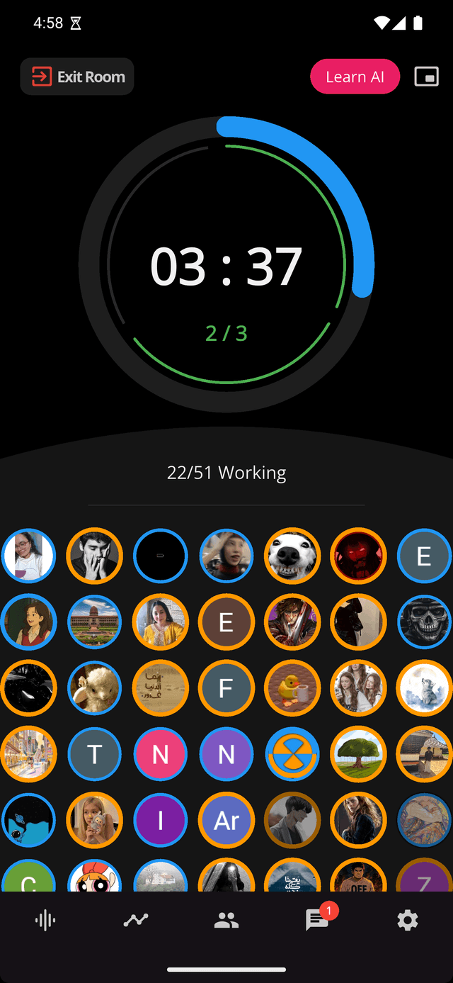 Study room with friends